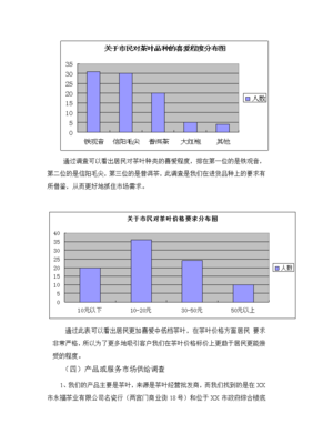 關于茶葉市場的問卷調查分析